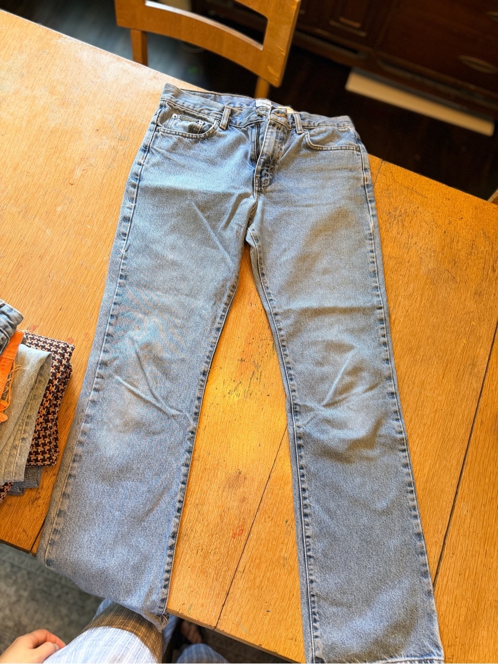 Calvin Klein Jeans Straight Leg Light Blue Denim